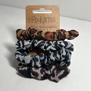 Karma Slim Scrunchies - Leopard  - 1075
